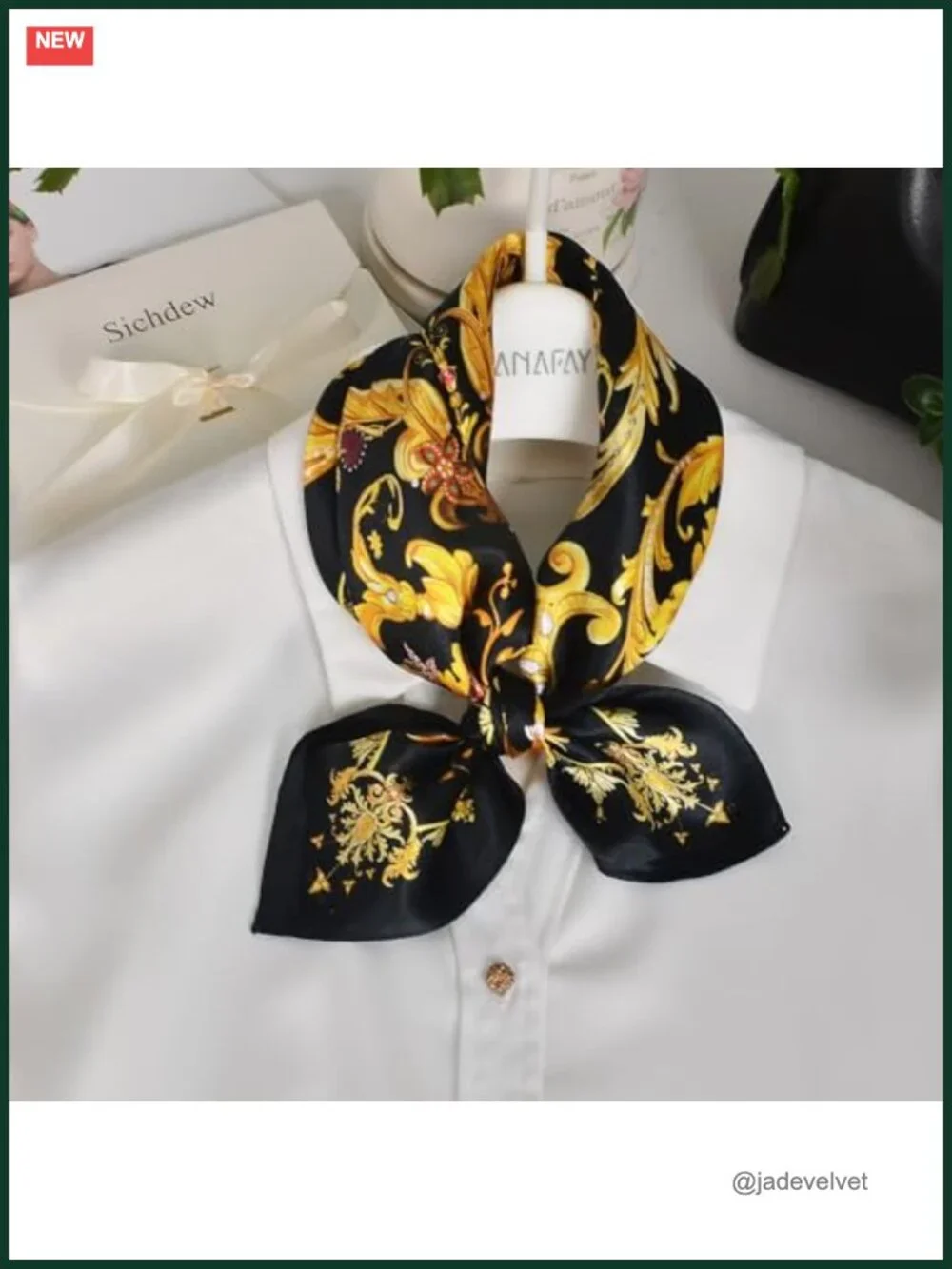 100% Mulberry Silk Neck Scarf 21
